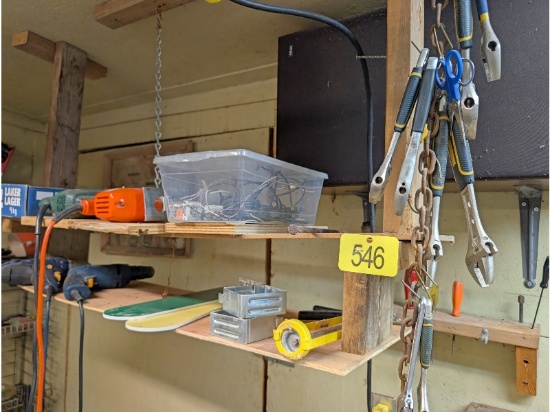 Contents of Shelf - Including Wrenches, Drills, Etc.
