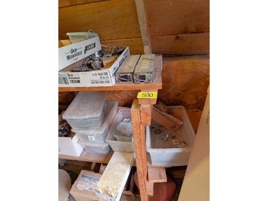 Contents of Shelves on East Wall - Including Large Assortment of Electrical Components
