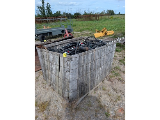 Crate of Assorted Hydraulic Hoses