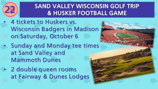 Sand Valley Wisconsin Golf Trip & Husker Football Game