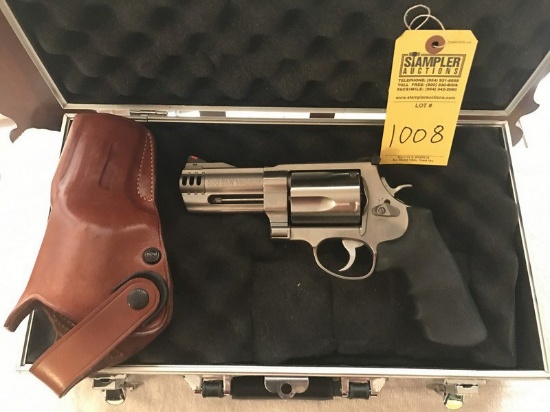 SMITH & WESSON 500 MAGNUM 4'' BARREL MODEL 500 - SERIAL No. CHS9376 - LEATHER HOLSTER - HARD CASE