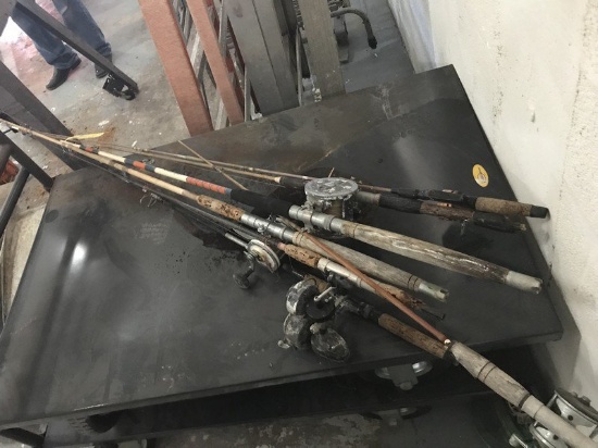 LOT ASSORTED FISHING RODS & REELS