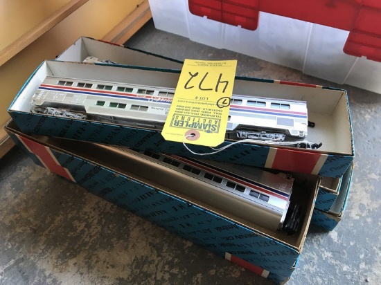 HO GUAGE AMTRAK SUPERLINER CARS (NEW IN BOX)