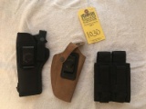 PIECES - 2 HOLSTERS / 1 DOUBLE MAG HOLDER