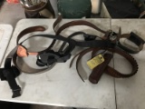 ASSORTED GUN BELTS WITH HOLSTERS & CLIPS