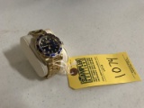 INVICTA AUTOMATIC PROFESSIONAL WATCH - GOLD BAND / BLUE FACE (SCRATCHED) (PILLOW NOT INCLUDED)