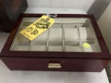 10 WATCH DISPLAY CASE WITH KEY & PILLOWS (NO CONTENTS)