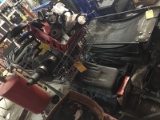 LOT FORD ENGINE BLOCK & ASSORTED PARTS (SHOPPING CART / ON FLOOR)