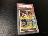 1976 TOPPS CARD - ROOKIE PITCHERS (ROB DRESSLER / RON GUIDRY / BOB McCLURE / PAT ZACHRY) - CARD #599