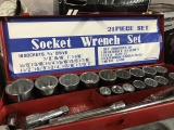 SOCKET WRENCH SET WITH CASE - 3/4'' DRIVE - 21 PIECES