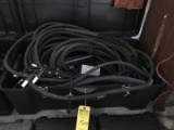 LARGE LOT MICROPHONE / AUDIO CABLES & COMMON ADAPTORS WITH CASE