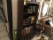 WOOD BOOKCASE WITH 3 SHELVES & 2 DOOR STORAGE - 72H x 30L x 15W