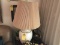 TABLE LAMP WITH CRACKLE PORCELAIN BASE & BEIGE SHADE - 36'' TALL