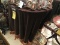 TABLE WITH WROUGHT IRON BASE & GLASS TOP - 30'' ROUND