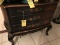HAND PAINTED WOOD BUFFET WITH 3 DRAWERS - 34'' x 19'' x 32''
