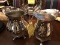 SILVER PLATED FOOTED WATER PITCHERS