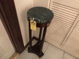 WOOD STAND WITH GRANITE TOP - 32'' TALL