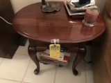 OVAL WOOD END TABLE