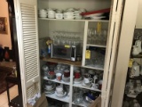 LOT DISHES, PLATES, GLASSWARE, ETC