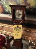 WOOD QUARTZ TABLE CLOCK - 13'' TALL