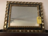 HAND PAINTED FRAMED MIRROR - 16''H x 28''W