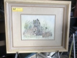 FRAMED WATERCOLOR - ''A QUIET EATING PLACE'' - SIGNED MAISELY KAWALLER (IN PENCIL) - NUMBERED 19/75