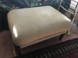 BEIGE UPHOLSTERED FOOT STOOL