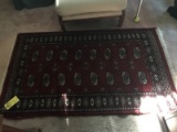 RED AREA RUG - 64'' x 37''