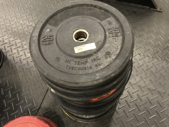 LBS RUBBER PLATE WEIGHTS - 13 x 25LBS
