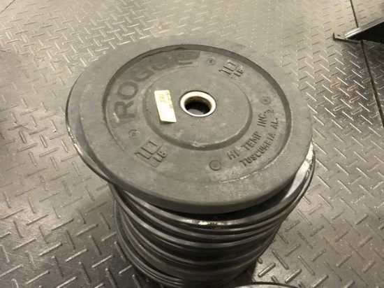 LBS RUBBER PLATE WEIGHTS - 18 x 10LBS
