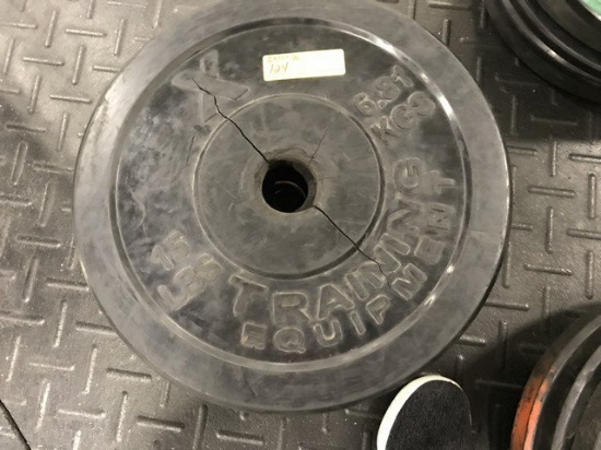 LBS RUBBER PLATE WEIGHTS - 6 x 15LBS