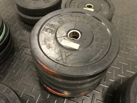 LBS RUBBER PLATE WEIGHTS - 6 x 25LBS