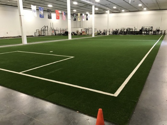 INDOOR / OUTDOOR SOCCER ATHLETIC FIELD WITH PADDING(APPROXIMATELY 120'x48')