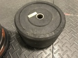 LBS RUBBER PLATE WEIGHTS - 2 x 65LBS