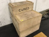 ASSORTED WOOD STACKING ''CARVED'' BOX JUMPS