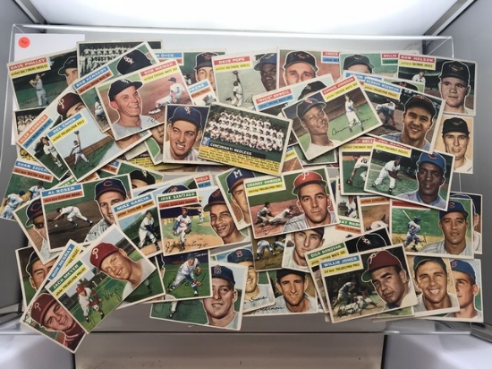 BASEBALL CARDS - 1956 TOPPS - ASSORTED COMMONS & STARS - GRADE 1-5