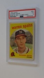 BASEBALL CARD - 1959 TOPPS #40 - WARREN SPAHN BORN IN 1931 - PSA GRADE 3