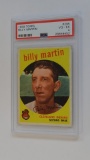 BASEBALL CARD - 1959 TOPPS #295 - BILLY MARTIN - PSA GRADE 4