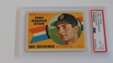 BASEBALL CARD - 1960 TOPPS #148 - CARL YASTRZEMSKI ROOKIE STAR - PSA GRADE 6