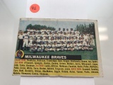 BASEBALL CARD - 1956 TOPPS #95 - MILWAUKEE BRAVES (NAME AT LEFT) - GRADE 2-3