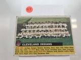 BASEBALL CARD - 1956 TOPPS #85 - CLEVELAND INDIANS (NAME AT LEFT) - GRADE 2-3