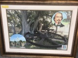 ARTWORK / OIL ON CANVAS - MEMORIAL TO THE MARTYRS OF CUBA - KEY WEST-CUBA HERITAGE INSTITUTE - FRAME