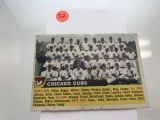 BASEBALL CARD - 1956 TOPPS #11 - CHICAGO CUBS (NAME AT LEFT) - GRADE 2-3