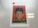 BASEBALL CARD - 1958 TOPPS #271 - BILLY MARTIN - GRADE 2-3