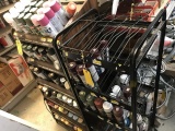 ASSORTED SPRAY PAINT CANS WITH 2 RACKS