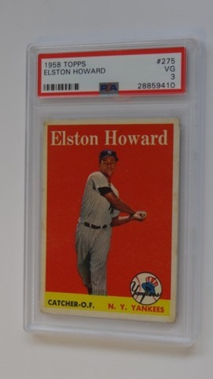 BASEBALL CARD - 1958 TOPPS #275 - ELSTON HOWARD - PSA GRADE 3