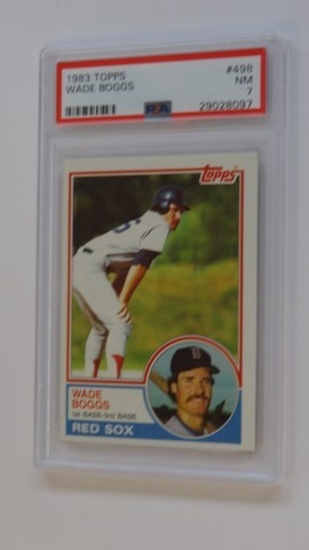 BASEBALL CARD - 1983 TOPPS #498 - WADE BOGGS - PSA GRADE 7 NM