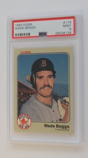 BASEBALL CARD - 1983 FLEER #179 - WADE BOGGS - PSA GRADE 9 MINT