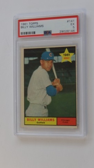 BASEBALL CARD - 1961 TOPPS #141 - BILLY WILLIAMS - PSA GRADE 5