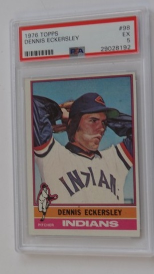 BASEBALL CARD - 1976 TOPPS #98 - DENNIS ECKERSLEY - PSA GRADE 5